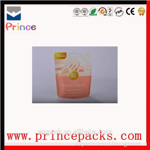 cosmetics packaging plastic zip lock bags stand up pouches
